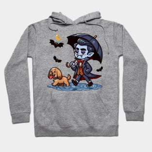 Vampire walking his cocker spaniel Hoodie